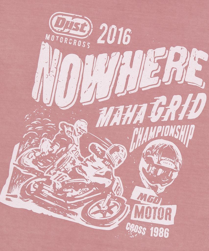 Maha Grid Dust Motorcross Pigment Ls Tee Pink(Mg2Efmt563A)