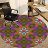 1pc Floral Pattern Carpet, Round Non Slip Durable Large Size Office Carpet, Suitable for Office