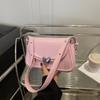 Lock Heart Loving Button Single Shoulder Crossbody Bag Daily Outfits Fashion