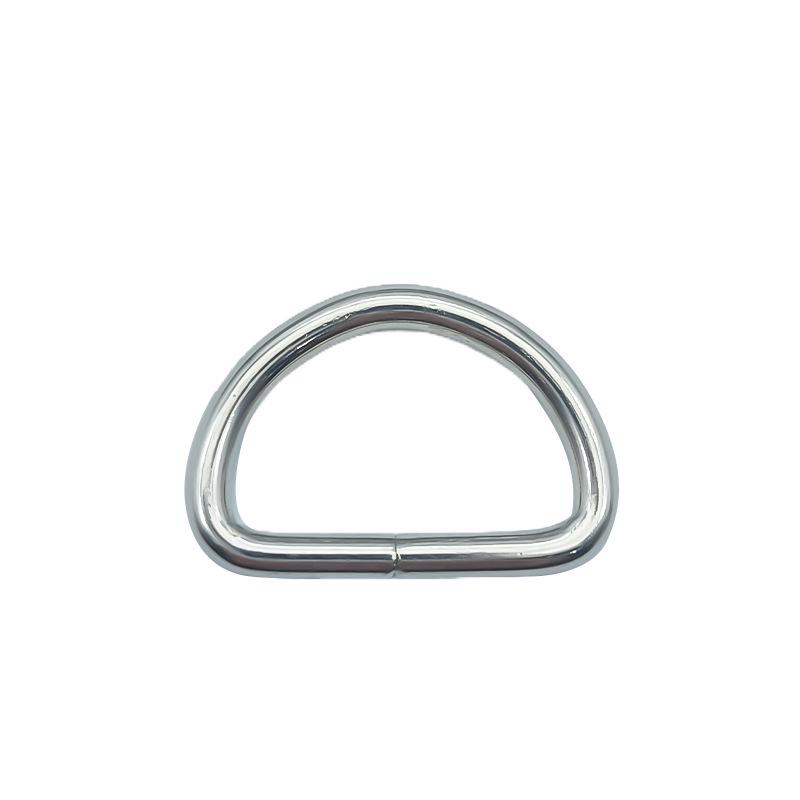 Weldable Half-Round Metal D-Ring Buckle - Iron DIY Bag Hook Accessory