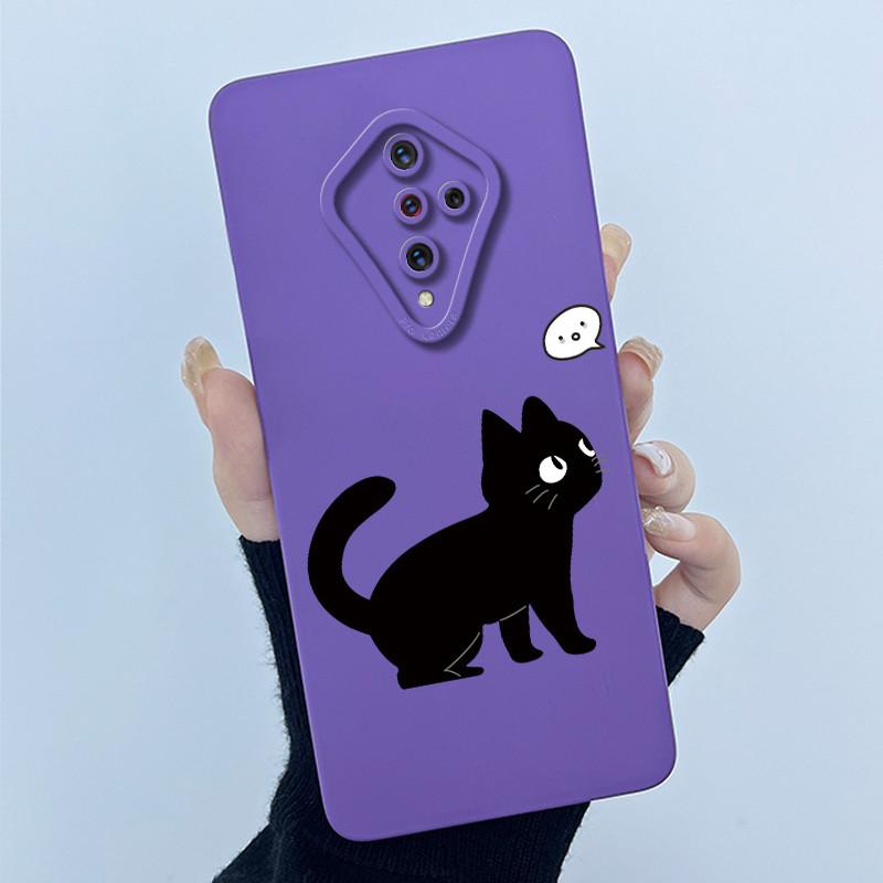 For Vivo S1 Pro Case 1920 PD1945F_EX Cover Lovely Cat Soft Liquid Silicone Matte Phone Case For Vivo X50 Lite V17 Russia Coque