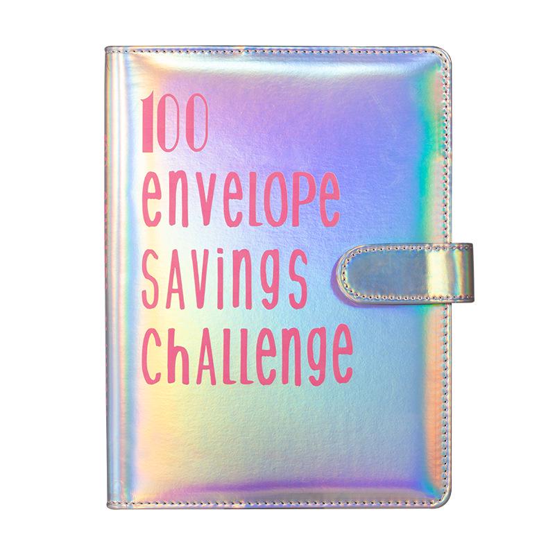 Cross-Border Exclusive Savings Challenge Loose-Leaf Notebook with 1-100 Cash Envelope Card Film