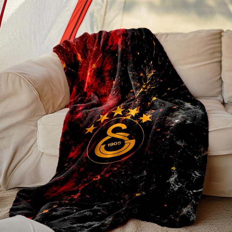 1pc Digital Print Nap Blanket, Galatasaray SK Blanket for Home Use, All Season Warmth, Christmas and Valentine's Day Gift Blanket
