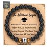 Black Matte Stone & Tiger Eye Square Cross Pendant Bracelet