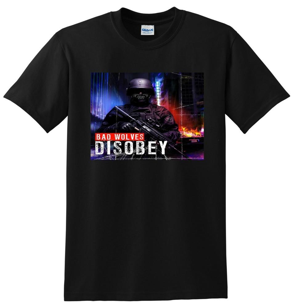 

BAD WOLVES T SHIRT disobey vinyl cd cover SMALL MEDIUM LARGE Unisex T-Shirt XXXXL