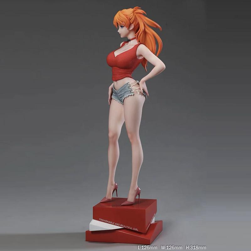 Action Figures Summer Girlfriend Soryu Asuka Langrey Anime Figure Gk Model Beautiful Girl Desktop Ornament Pvc Model