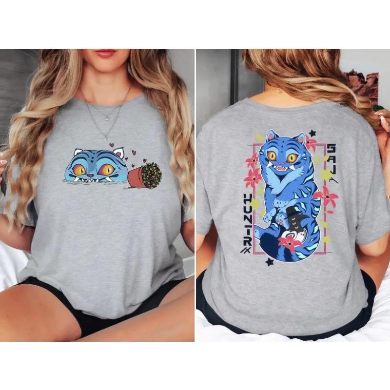 Kpop Demon Hunters Tiger Tiger and Bird Demon Hunter Tiger T-shirt Hunters Tiger Fan Animal Shirt Kpop Movie Fan Gift