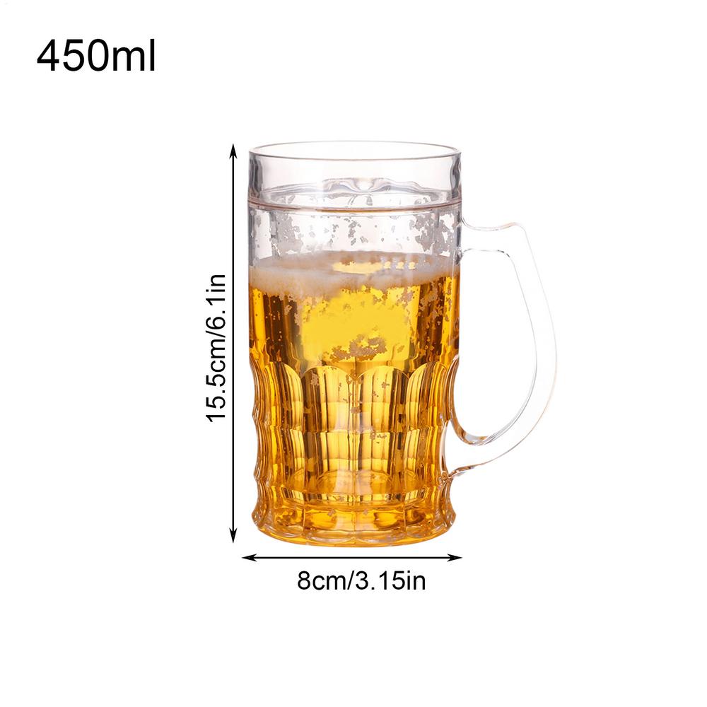 Creative Cool Double Beer Glass Mezzanine Fake Cup Fake Beer Mug Funny Water Cup Creative Model Prank Toy Desk Ornaments