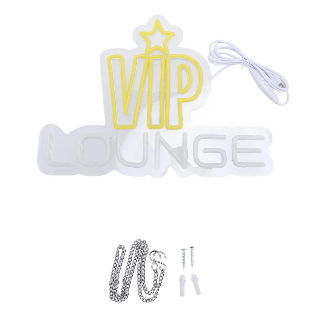 LED Neon Light VIP LOUNGE Lighting Sign for Wall Decoration Nightclub Bar Hotel Nail Salon 5V Power Interface