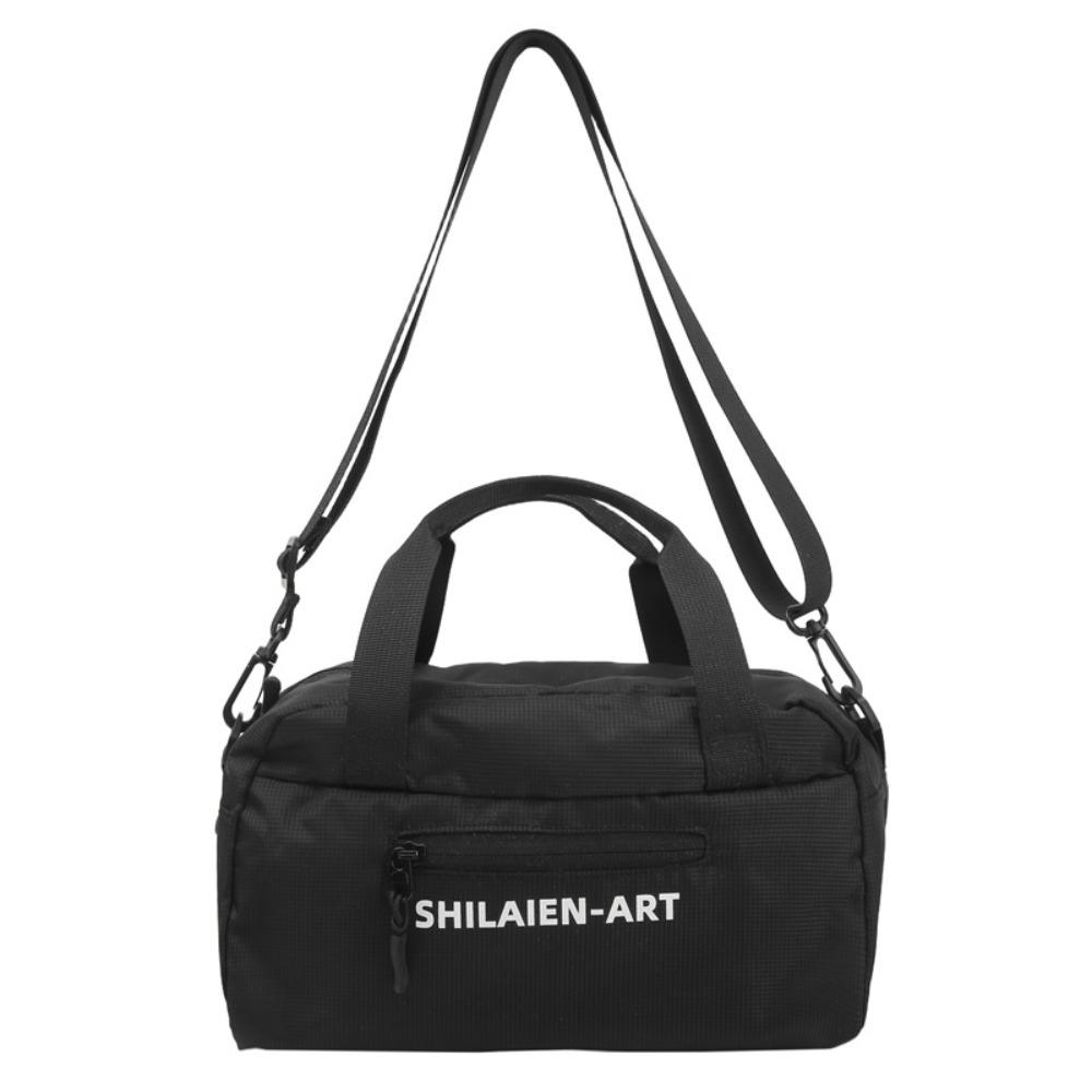 

Solid Color Travel Crossbody Bag Polyester Messenger Bag Versatile Single Shoulder Bag Men Women чёрный