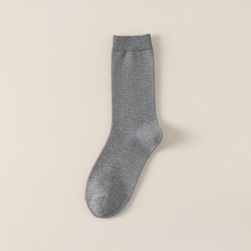 

Socks Women S Autumn And Winter Mid-Tube Wool Socks Japanese Simple Stacking Socks Camelade Thermal Bottoming Boots Socks Casual Socks One size серый