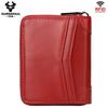 Humerpaul Ladies Wallet First Layer Cowhide Wallet Coin Purse RIFID Anti-theft Brush Organ Wallet Zipper Opening
