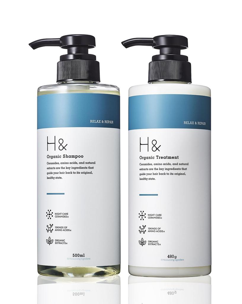 H&Ash and Shampoo Treatment, a salon-exclusive amino acid shampoo [Intensive Damage Repair x Shampoo Treatment Set] (Bottle Set, Citrus Floral)