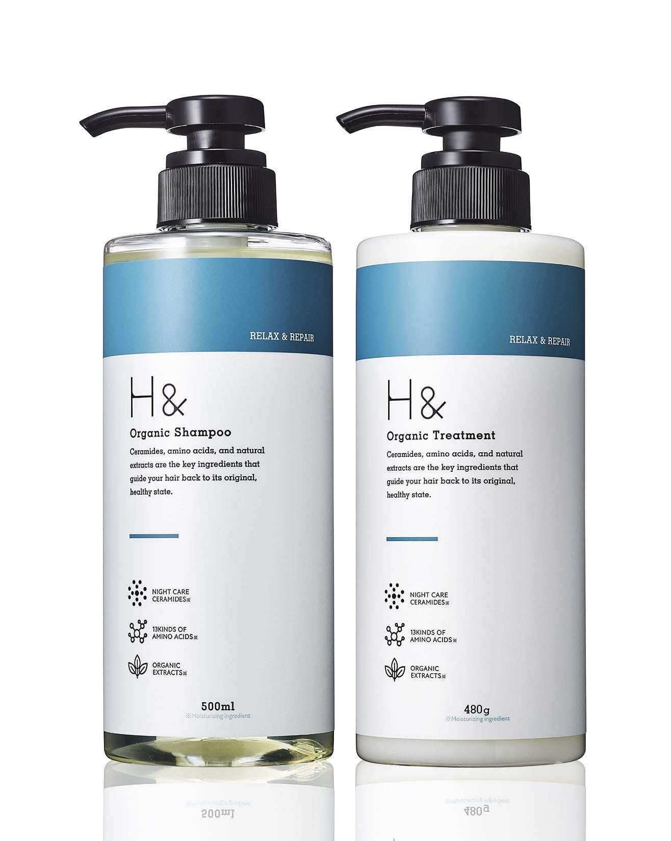 

H&Ash and Shampoo Treatment, a salon-exclusive amino acid shampoo [Intensive Damage Repair x Shampoo Treatment Set] (Bottle Set, Citrus Floral)