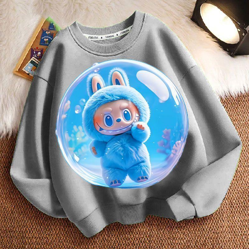Children's Fashionable Casual Sweatshirts for Spring and Autumn, Long-sleeved Loose Sweatshirts for Boys and Girls