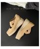 Korean Style 8CM Height Boost Ballet Espadrilles with Thick Sole & Cross Strap Wedge Heel - 2025 Edition