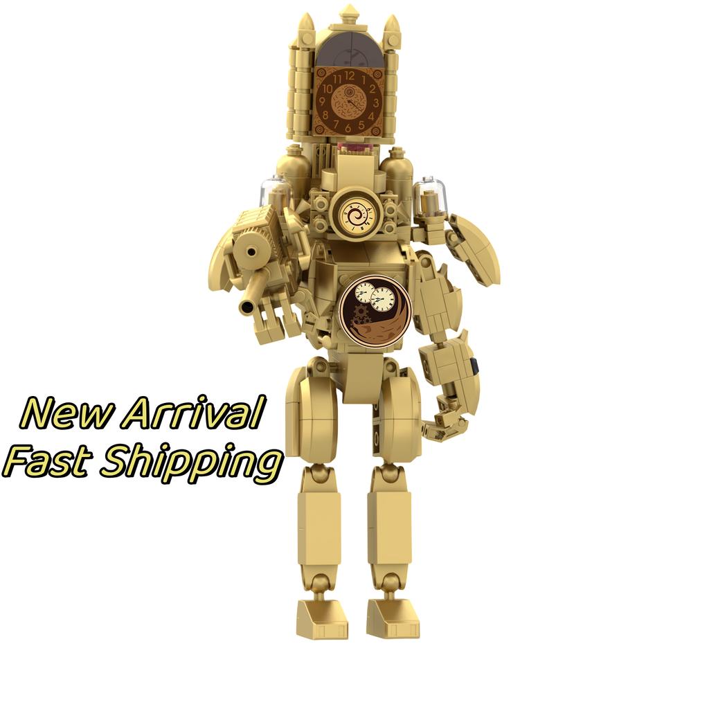 Hot New A Series of Skibidi Toilet Man Drill Male Titan Man Female TV Personality Building Blocks Set Toy for Kids New Year Gift