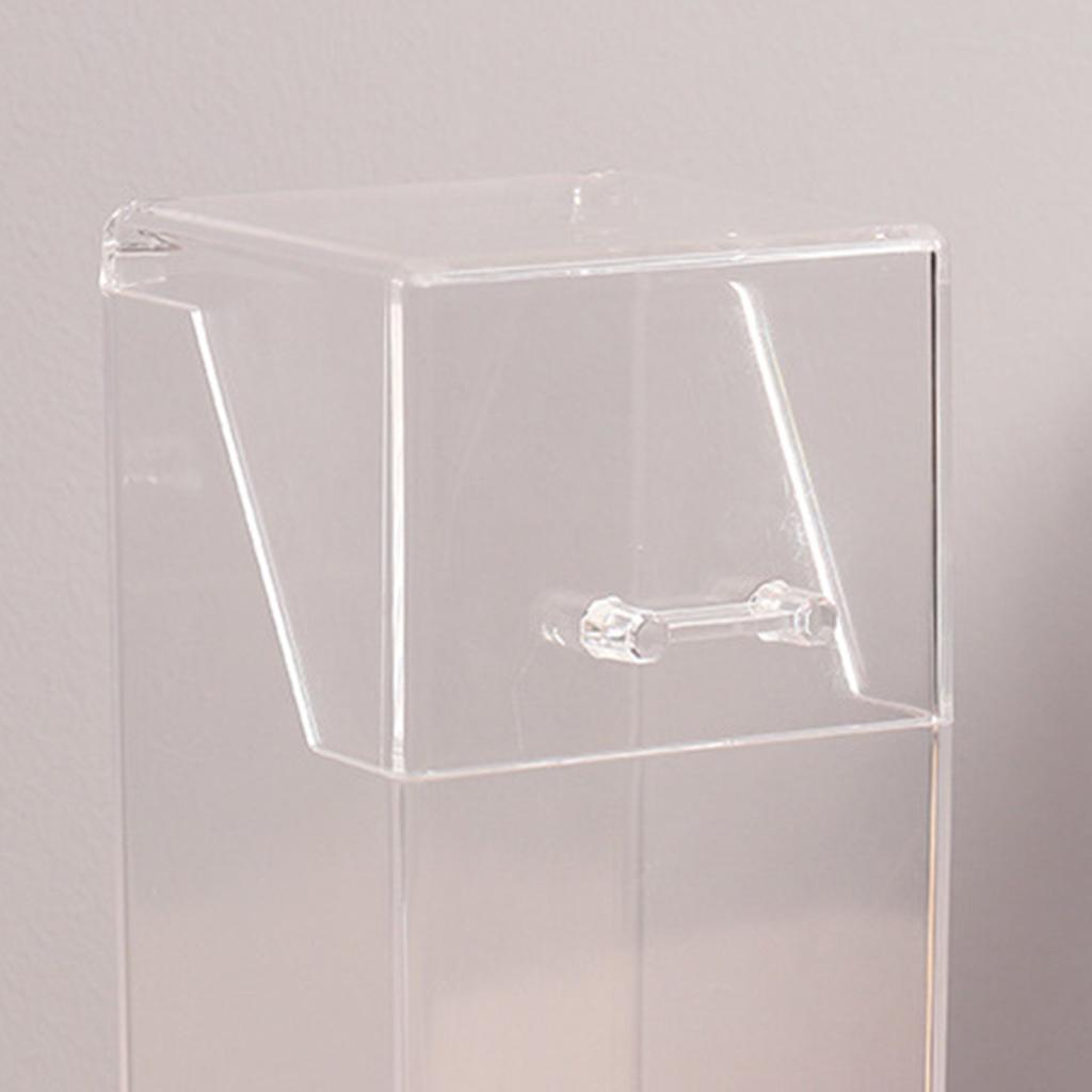 Make-up Pinselhalter Mehrzweck Acryl Make-up Aufbewahrungsbox für Badezimmer Waschtisch Arbeitsplatte Quadratisch