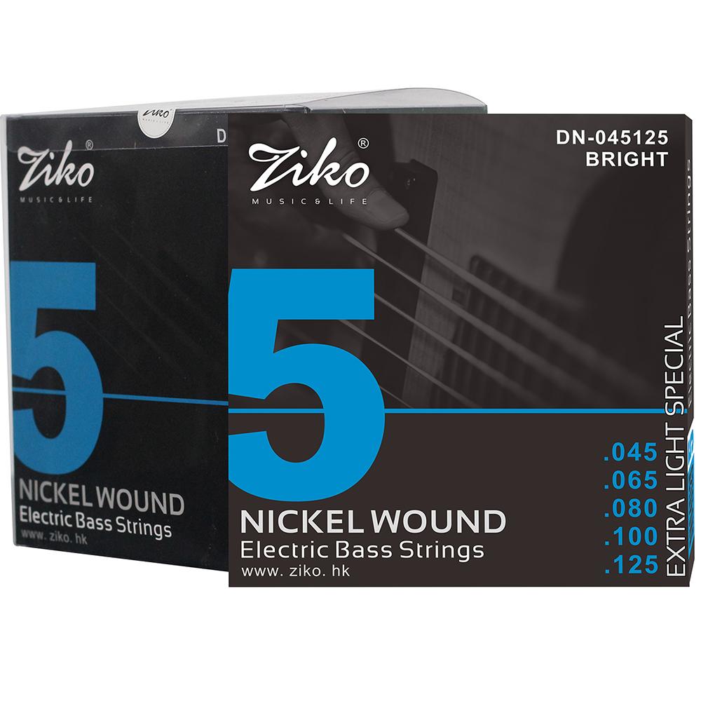 ZIKO 5 Strings Bass Electric Guitar Strings Strings Nickel Wound Hexangon Alloy Core Electric Guitar Bass String Stringed Parts