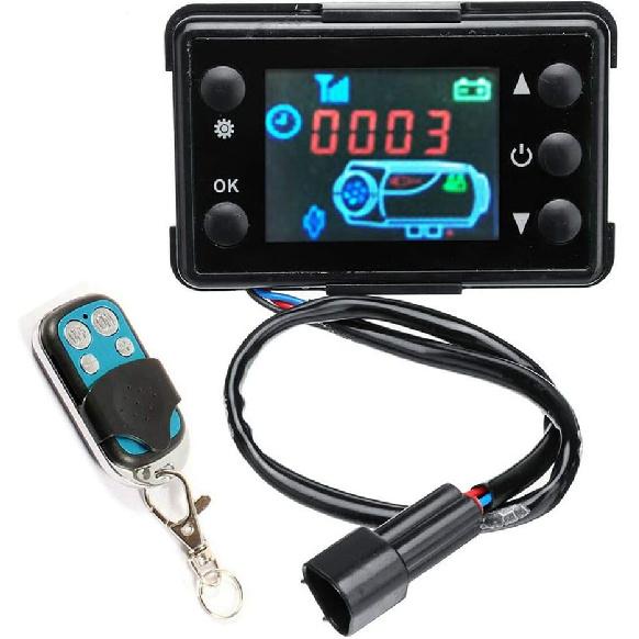 Universeller Diesel-Lufterhitzer-Controller LCD-Monitor Thermostatschalter mit Fernbedienung für 12V/24V 2kW/5kW/8kW Diesel-Standheizung