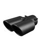 1pcs Universal Car Dual Outlet Exhaust Tip Stainless Steel Black Exhaust Tips Muffler Tail Double Pipe Tube Tips Car Accessories