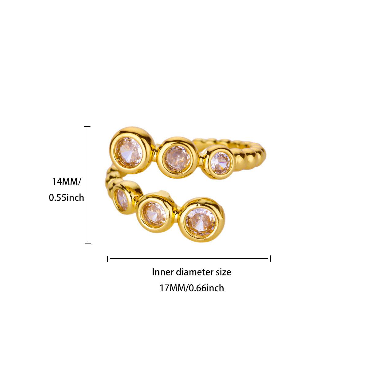

Zircon Meteor Star Rings For Women Girls Gold Color Open Adjustable Stainless Steel Ring Wedding Couple Christmas Jewelry Gift