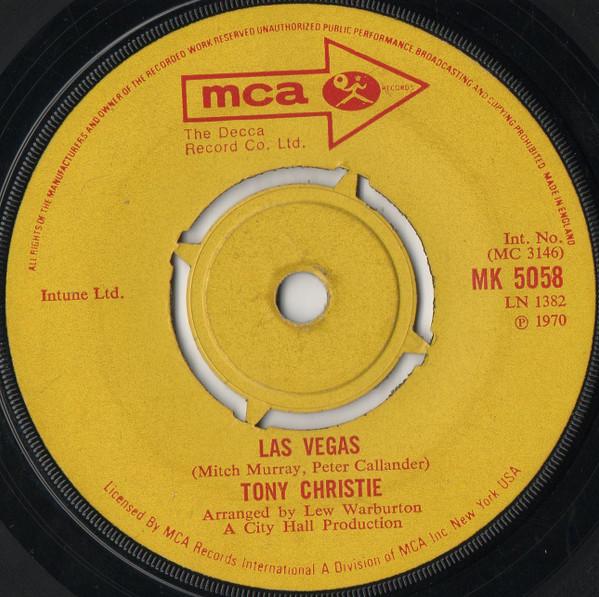 

7inch Record TONY CHRISTIE - Las Vegas MK5058 MCA Records 1970 UK Pop Used