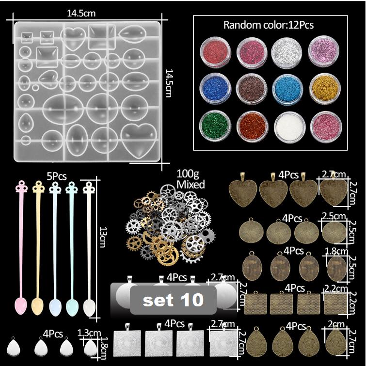 DIY Ornament Mold Silicone Drop Glue Mold Combination Set