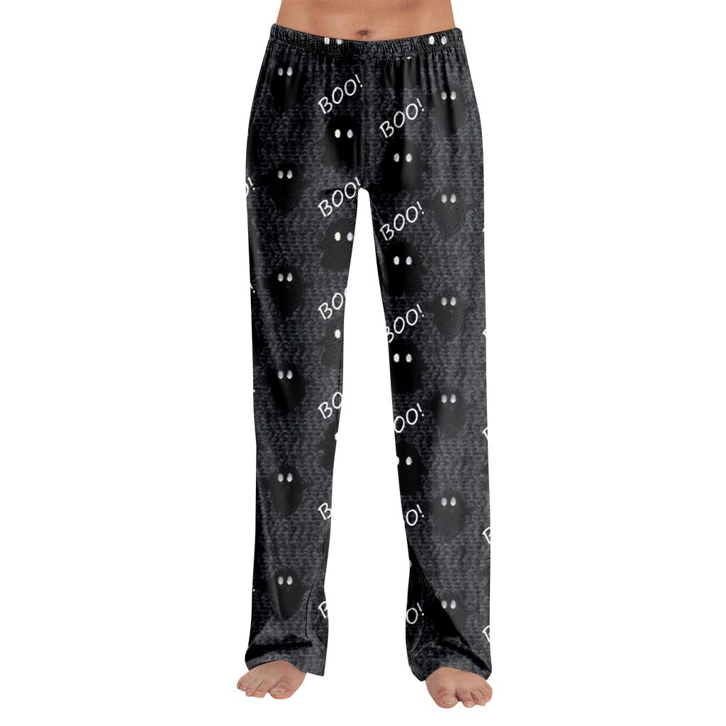 Pajama Pants Sleepwear Casual Drawstring Elastic Waist Pants Comfy Straight Yoga Loose Trousers