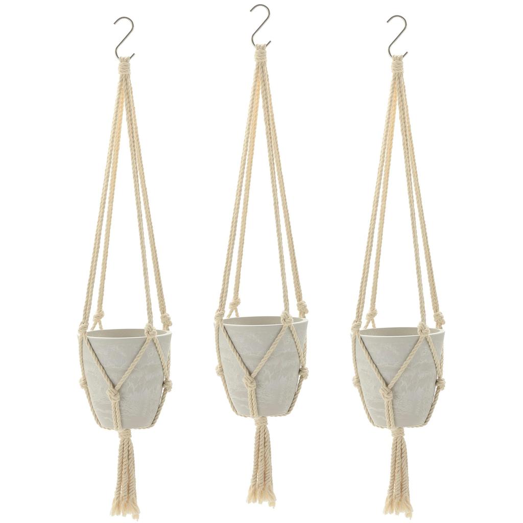Richell Planter Hanging Pot Botany Hanging Pot 15 Type White Set of 3 Vegetables Stylish Outdoor Soil Plants Houseplants Bonsai 003370