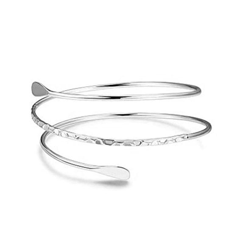 Damen Metallblatt Design Offener Armreif - Minimalistischer Europäischer & Amerikanischer Stil