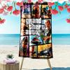 Grand Theft Auto V: Asciugamano da spiaggia Crime Chaos Asciugamano da spiaggia per foto vacanza Portatile per viaggio nuoto mare asciugatura rapida asciugamano da nuoto