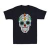 Sugar Skull Graphic Tank Horror Rainbow Novelty Vintage Funny Gift Men's T-Shirt