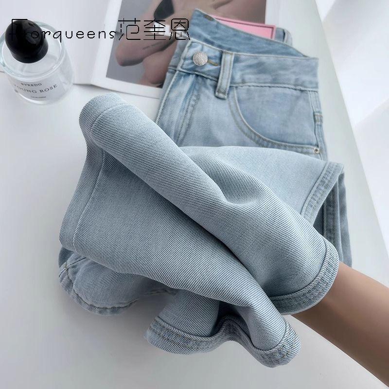 Women s High Waist Tencel Slimming Straight Leg Jeans - Summer 2025 Collection, Petite Fit, Thin Soft Denim Extra Large