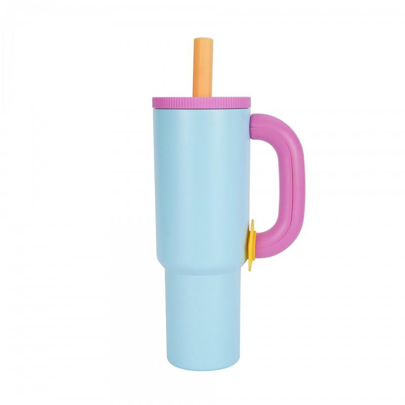 40oz Edelstahl Isolierte Reisebecher mit Griff Vakuum Thermoskanne Auto Büro Outdoor Nutzung