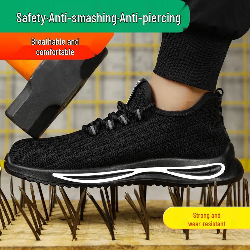 Langtan Men s Steel Toe Safety Work Shoes