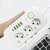 3-Outlets EU Outlet Power Strip 2m Extension Cord Extended USB Socket  School