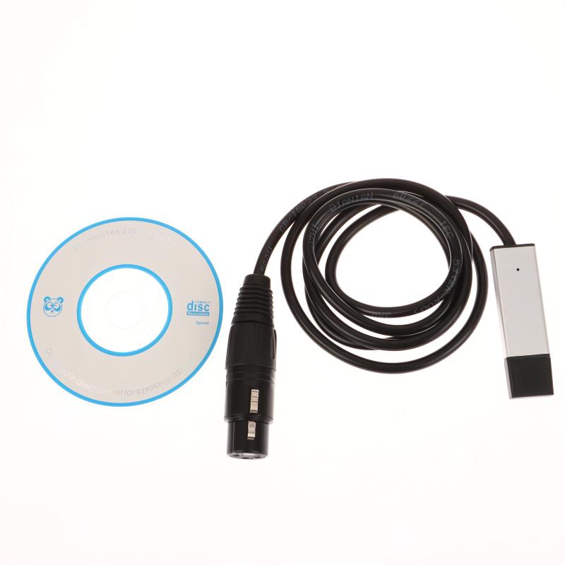 Usb To Dmx Interface Adapter Cable For Stage Disco Moving Head Light Cable Computer Pc Controller Signal Conversion