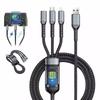 Transparent Fast Charging 3-in-1 Braided Cable With Led Indicator For Huawei Apple Android 100w