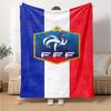 France FFF Print Flannel Blanket High Quality Warm Comfortable Cover for All Seasons Perfect for Gifts Home Decor