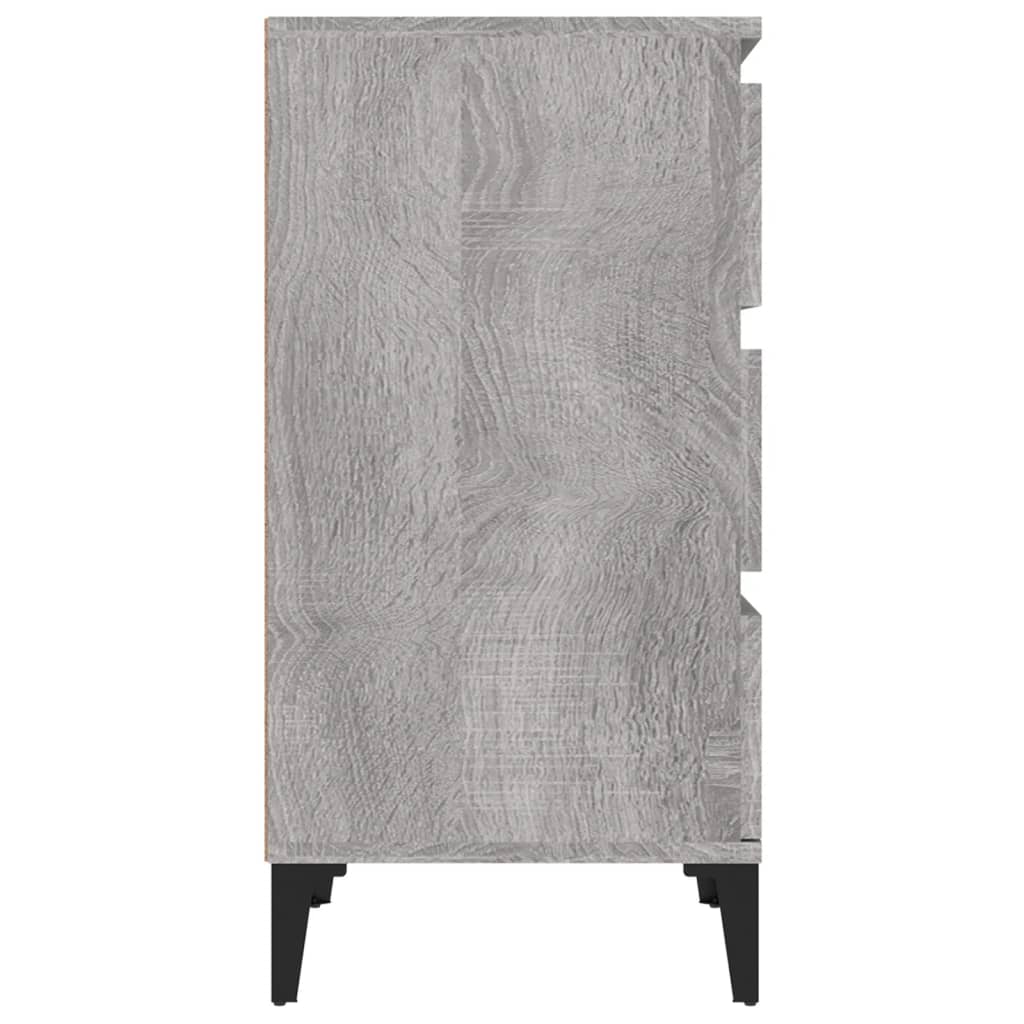 Nightstand Gray Sonoma 40 x 35 x 70 cm Engineered Wood