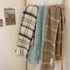 Cool Scarf Women's Winter New Versatile Korean Version Thickened Warm Advanced Plaid Scarf Student Tide