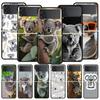 Koala Phone Case For Samsung Galaxy Z Flip3 Flip4 Flip5 Case Shell For Z Flip 3 4 5 6 Black Hard Folding Back Cover