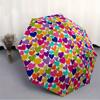 1pc Heart Pattern Automatic Opening/Closing Folding Umbrella with 54 Ribs, Plastic Handle, Windproof Portable Sunshade Umbrella Y250726094