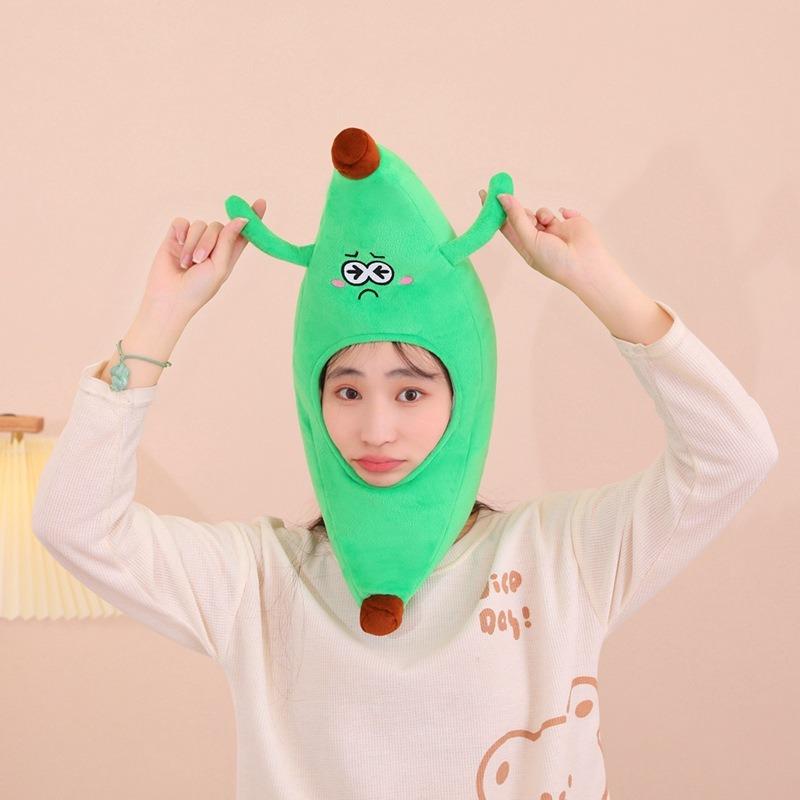 Banana green banana headgear hat, photo props, cartoon headgear, photo props performance props