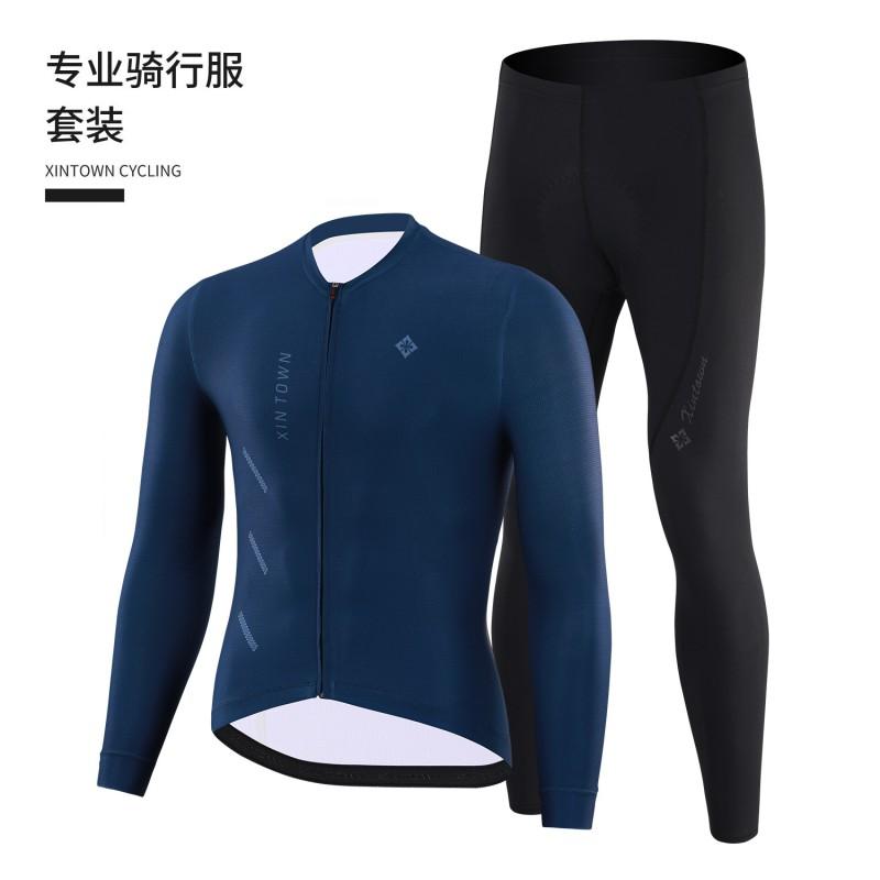 Mens Womens Cycling Jersey Long Sleeve Quick Dry Breathable Bike Shirt Road