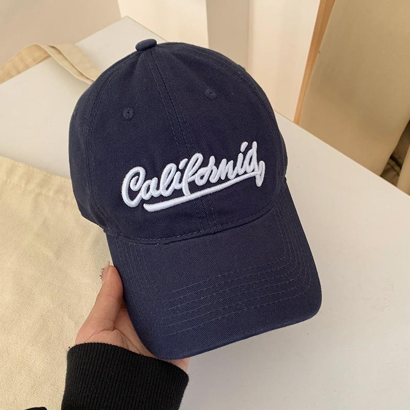 Big Head Circumference Baseball Cap Female Soft Top Wide Brim Showing Face Small Cap Retro Red Couple Hat