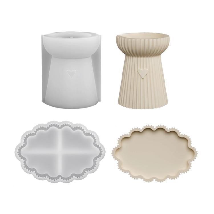 

Creative Striped Heart Silicone Mould Ideal For Home Candle And Decorative Storage Jars 1