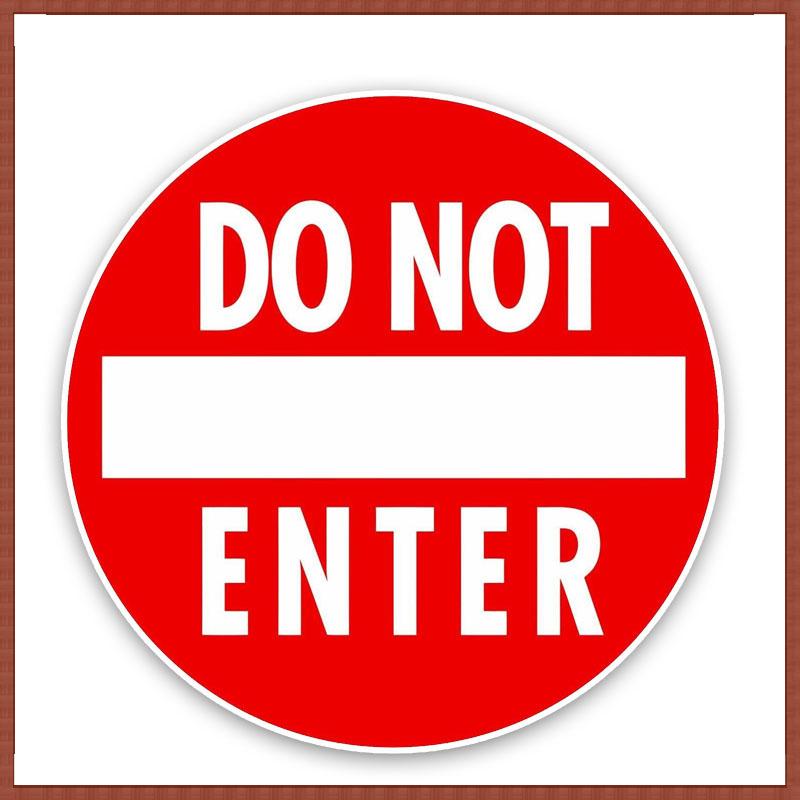15CM*15CM 1 Pcs Personality Funny Do Not Enter PVC Waterproof Decal Car Styling Decoration Sticker