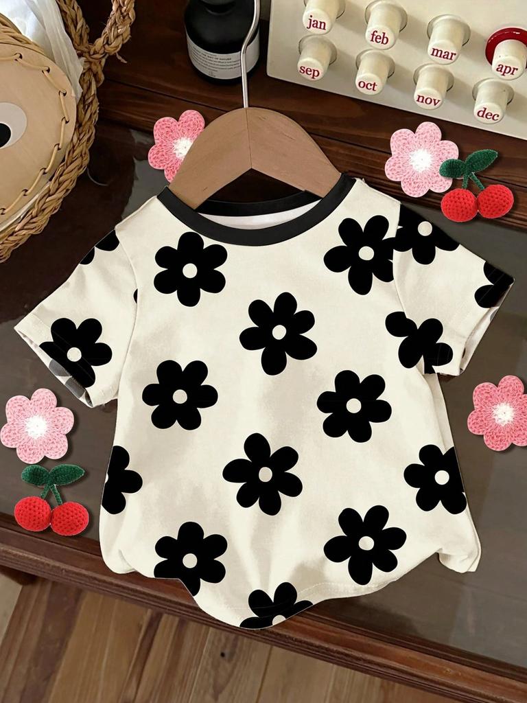 Abbigliamento Bambina Estate T-shirt con Stampa 3D Grafica Gatto Kawaii Vestiti per Bambine Esterni Manica Corta Casual Top per Bambine